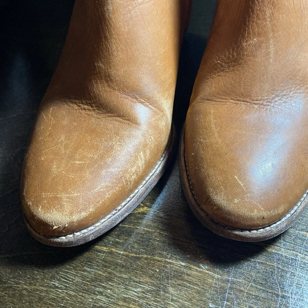 Madewell Billy Boot Size 8 Leather English Saddle Ankle F5044 - Picture 10 of 14